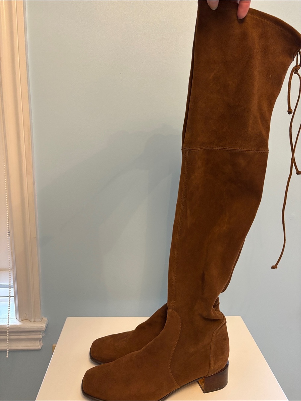 Stuart Weitzman Tall Suede Over-the-Knee Boots - Chestnut Brown